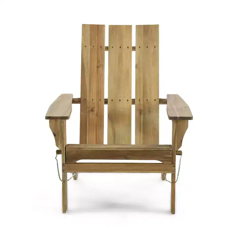 Okak Sedia Pieghevole Rustica da Patio Adirondack in Acacia per Portico, Giardino e Cortile, Sedia a Sdraio da Esterno, Max 136 kg