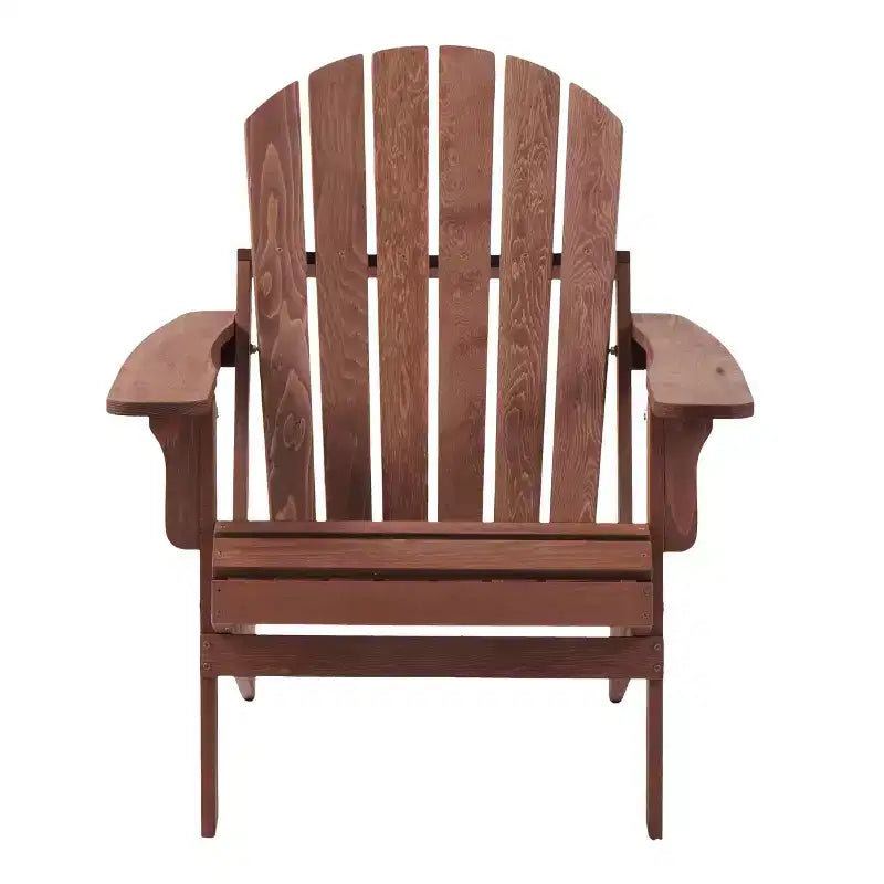 Sedia pieghevole Adirondack Okak Oversized da patio, sedia accentata in legno per portico, giardino e cortile, sedia a sdraio da esterno, max 150 kg
