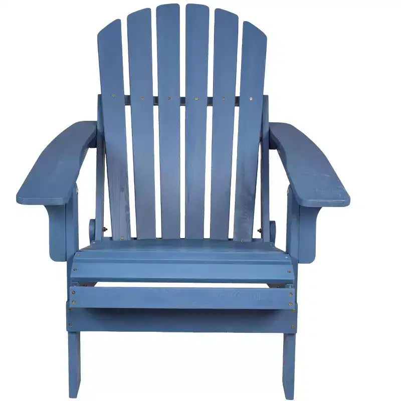 Sedia pieghevole Adirondack Okak Oversized da patio, sedia accentata in legno per portico, giardino e cortile, sedia a sdraio da esterno, max 150 kg