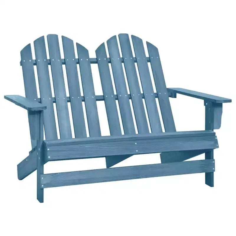 vidaXL Sedia da Giardino Adirondack a 2 Posti - Legno Massello di Abete - Blu - Seduta da Patio/Esterno/Terrazza - Resistente alle Intemperie - Design Ergonomico - Facile Manutenzione