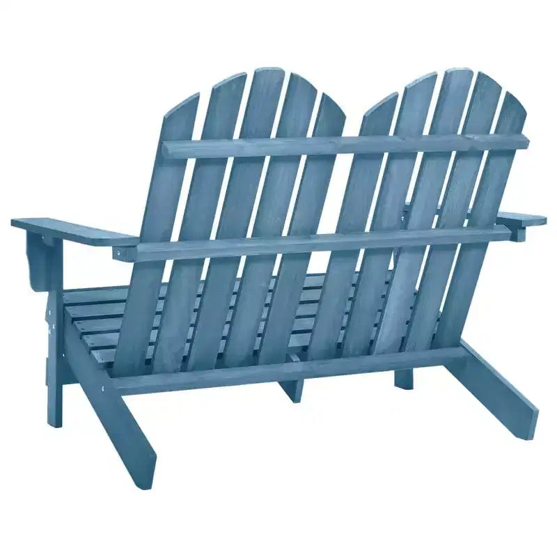 vidaXL Sedia da Giardino Adirondack a 2 Posti - Legno Massello di Abete - Blu - Seduta da Patio/Esterno/Terrazza - Resistente alle Intemperie - Design Ergonomico - Facile Manutenzione