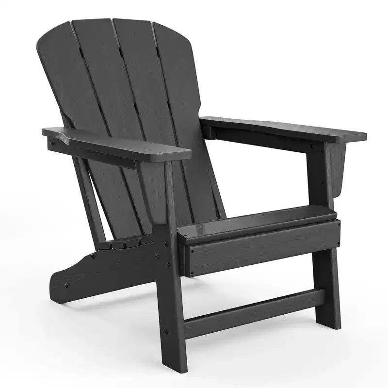 Sedie Adirondack da esterno, sedie da patio in plastica HDPE per tutte le stagioni, sedie da falò resistenti alle intemperie con braccioli ampi e schienale a doghe