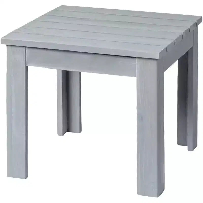 VINGLI Outdoor Adirondack Side Table, 18 Square Thick Wooden Coffee Table, Patio Side Table Conversation End Table for Patio Backyard, Garden