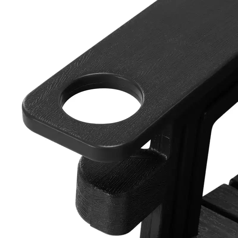 Set WestinTrends Azura 2 Pezzi Sedia da Giardino Adirondack in Plastica HDPE con Tavolino Laterale da 18, Nero