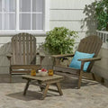 GDFStudio Cartagena Outdoor Acacia Wood 3 Piece Adirondack Chair Chat Set