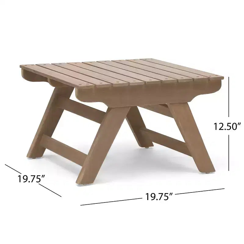 GDFStudio Cartagena Set da Conversazione da Esterno 3 Pezzi con Poltrone Adirondack in Legno di Acacia