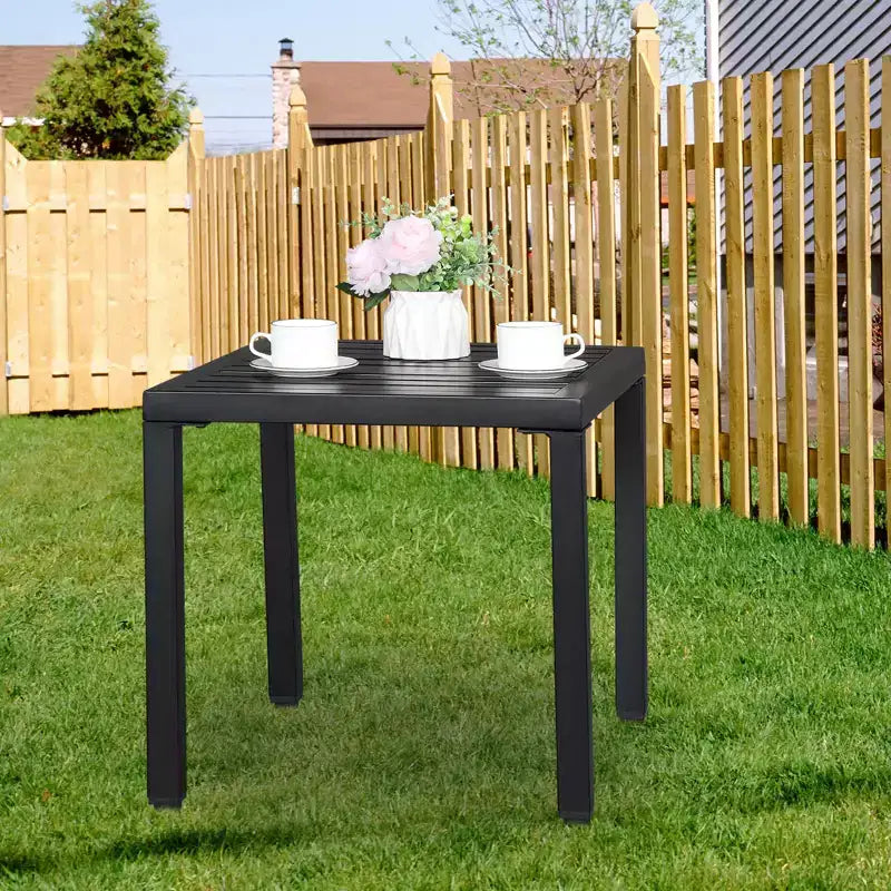 Tavolino quadrato classico Adirondack - Tavolino da esterno in composito HDPE durevole, facile manutenzione e resistente alle intemperie