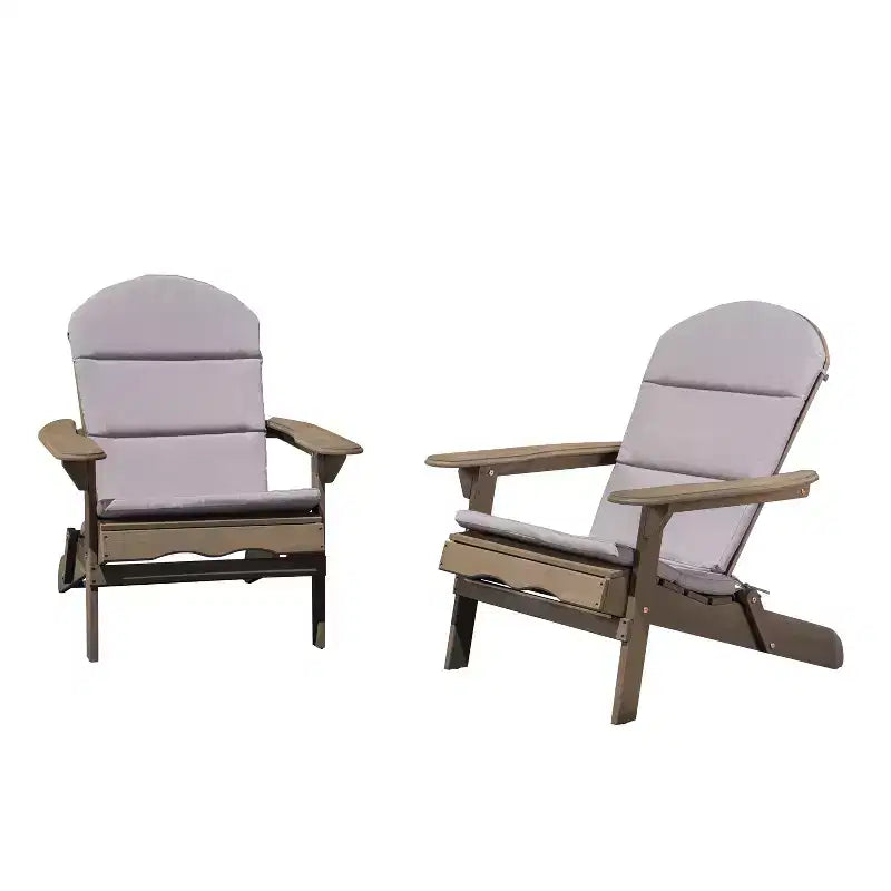 Christopher Knight Home Malibu Sedie da Giardino Adirondack in Legno di Acacia con Cuscini (Set da 2)