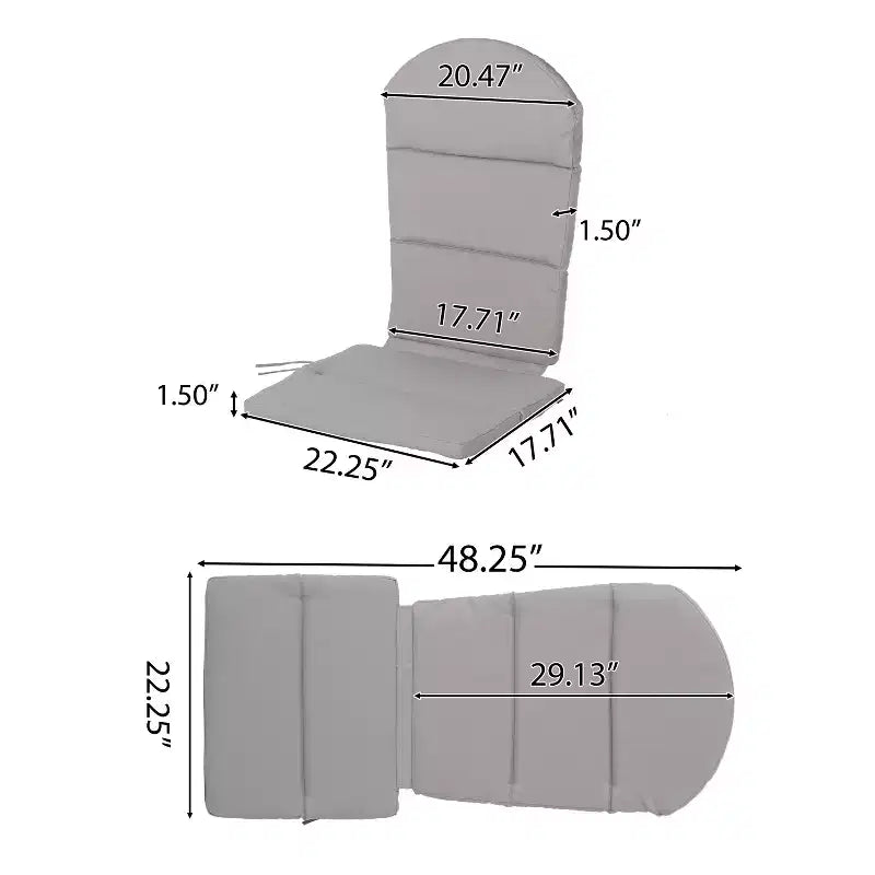 Christopher Knight Home Malibu Sedie da Giardino Adirondack in Legno di Acacia con Cuscini (Set da 2)