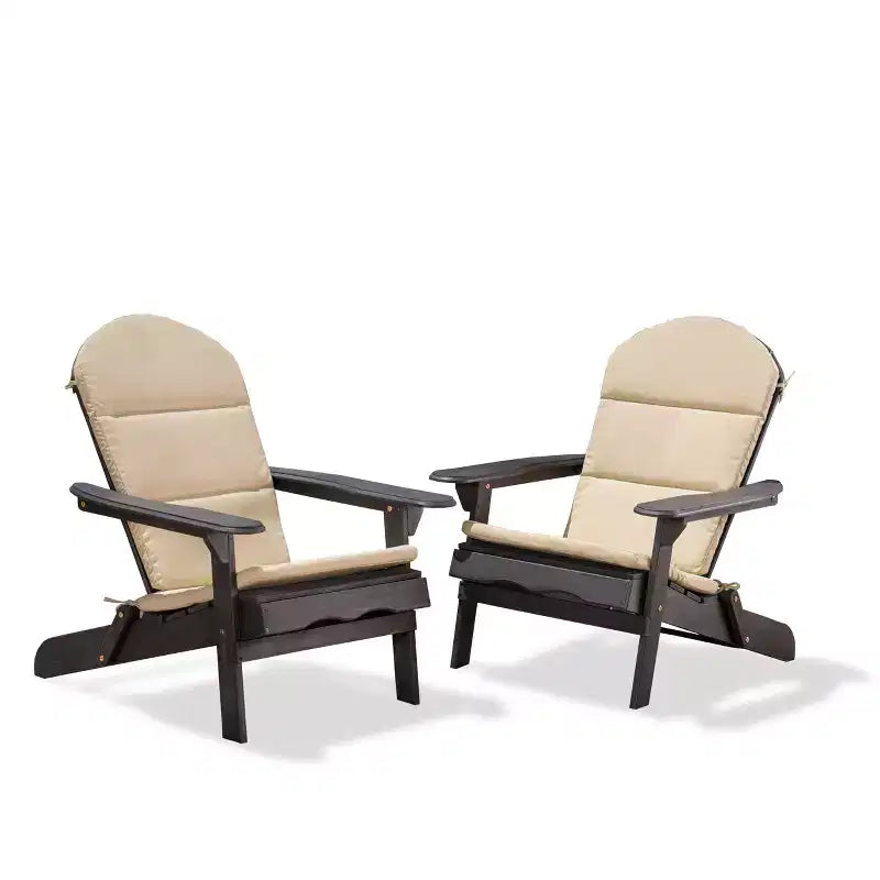 Christopher Knight Home Malibu Sedie da Giardino Adirondack in Legno di Acacia con Cuscini (Set da 2)