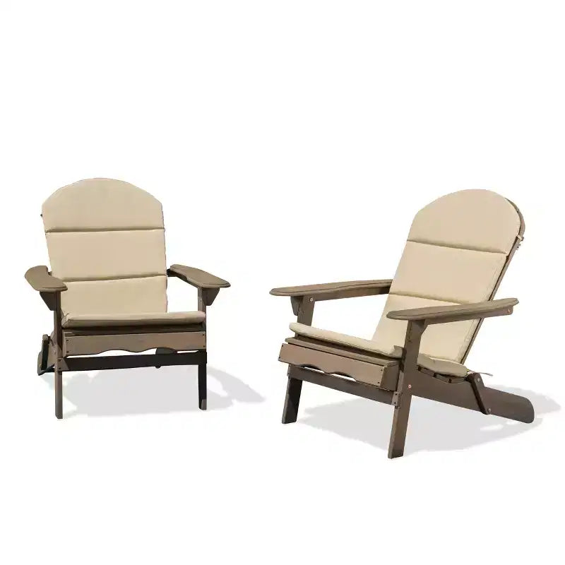 Christopher Knight Home Malibu Sedie da Giardino Adirondack in Legno di Acacia con Cuscini (Set da 2)