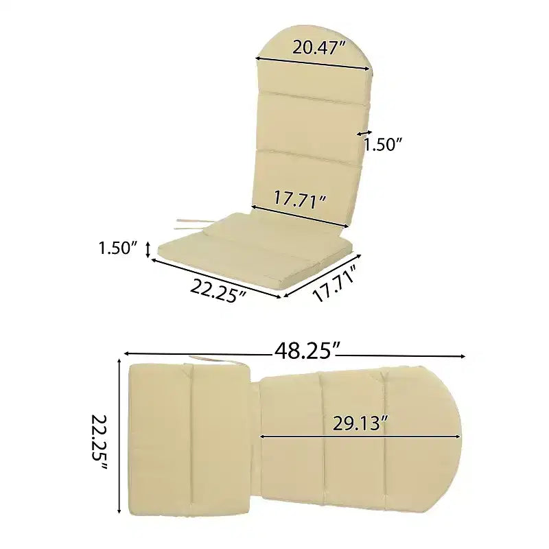 Christopher Knight Home Malibu Sedie da Giardino Adirondack in Legno di Acacia con Cuscini (Set da 2)
