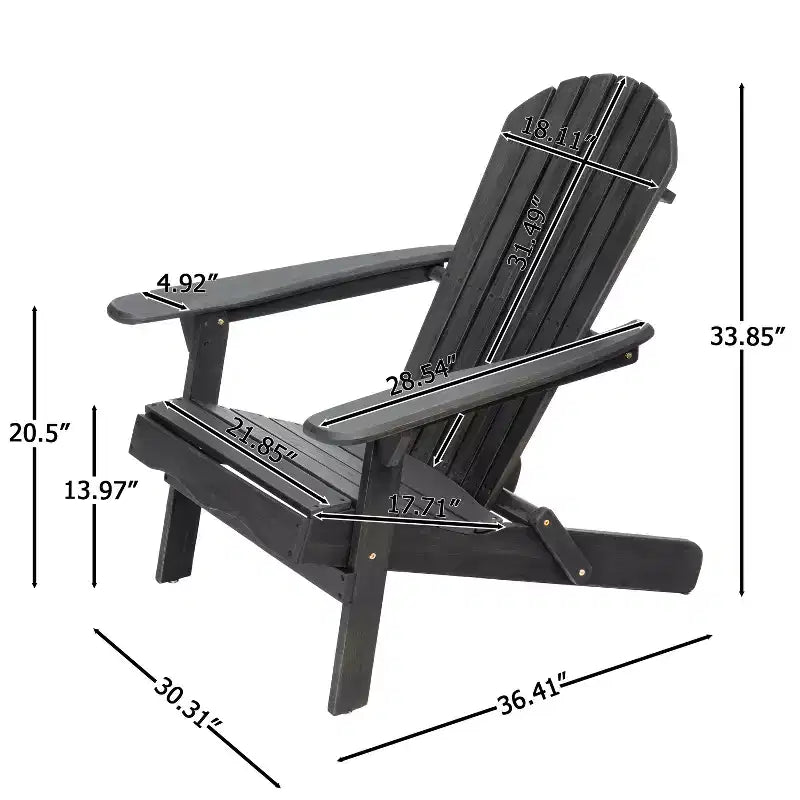 Christopher Knight Home Malibu Sedie da Giardino Adirondack in Legno di Acacia con Cuscini (Set da 2)