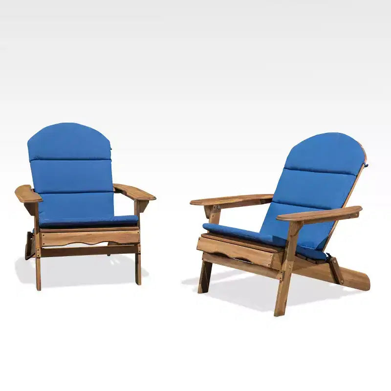 Christopher Knight Home Malibu Sedie da Giardino Adirondack in Legno di Acacia con Cuscini (Set da 2)