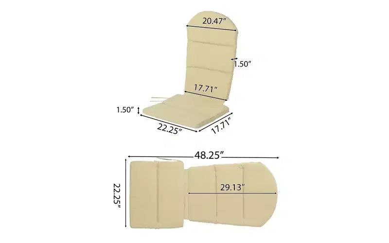 Christopher Knight Home Malibu Sedie da Giardino Adirondack in Legno di Acacia con Cuscini (Set da 2)