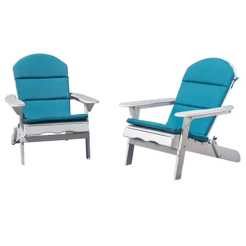 Christopher Knight Home Malibu Sedie da Giardino Adirondack in Legno di Acacia con Cuscini (Set da 2)