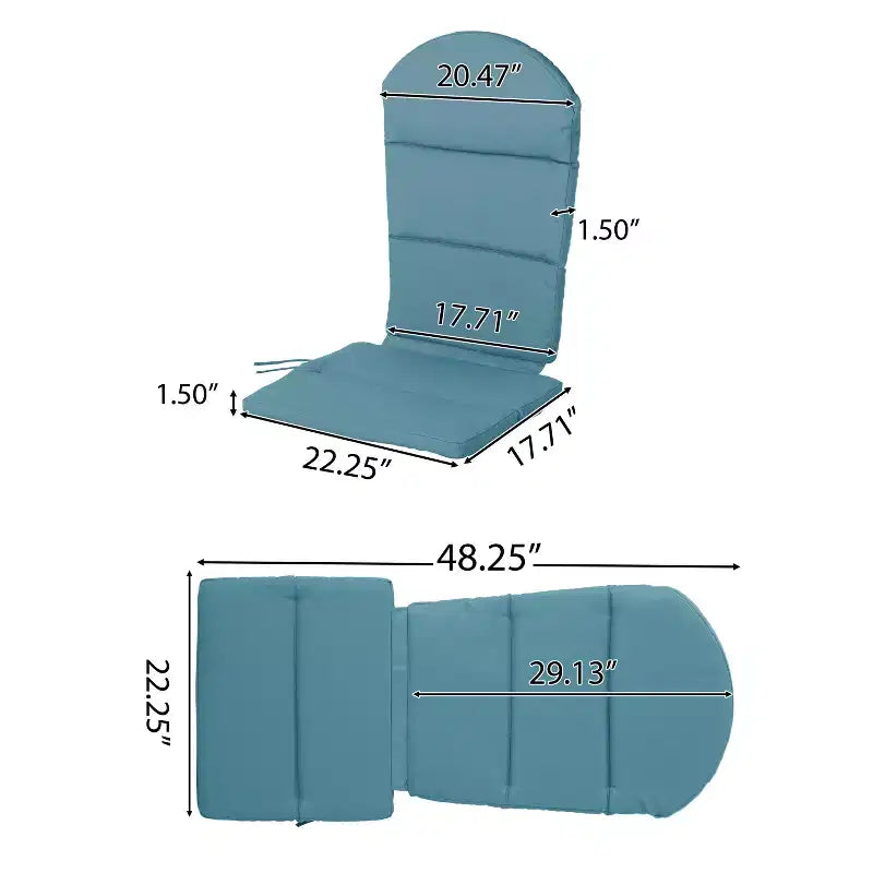 Christopher Knight Home Malibu Sedie da Giardino Adirondack in Legno di Acacia con Cuscini (Set da 2)