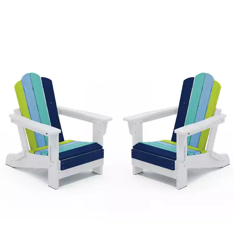 Ensemble de chaises de jardin Adirondack pliantes en PEHD pour enfants Hyleory (lot de 2)