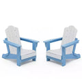 Hyleory Kids Outdoor Adirondack Chair Set  Foldable HDPE Childrens Lawn Chairs (2-Piece)