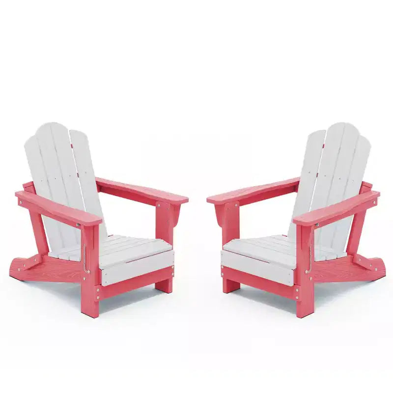 Ensemble de chaises de jardin Adirondack pliantes en PEHD pour enfants Hyleory (lot de 2)