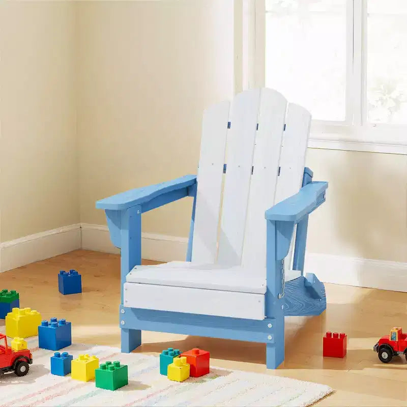 Hyleory Set di 4 Sedie Adirondack Pieghevoli per Bambini, Sedie da Esterno Durevoli in HDPE per Bambini