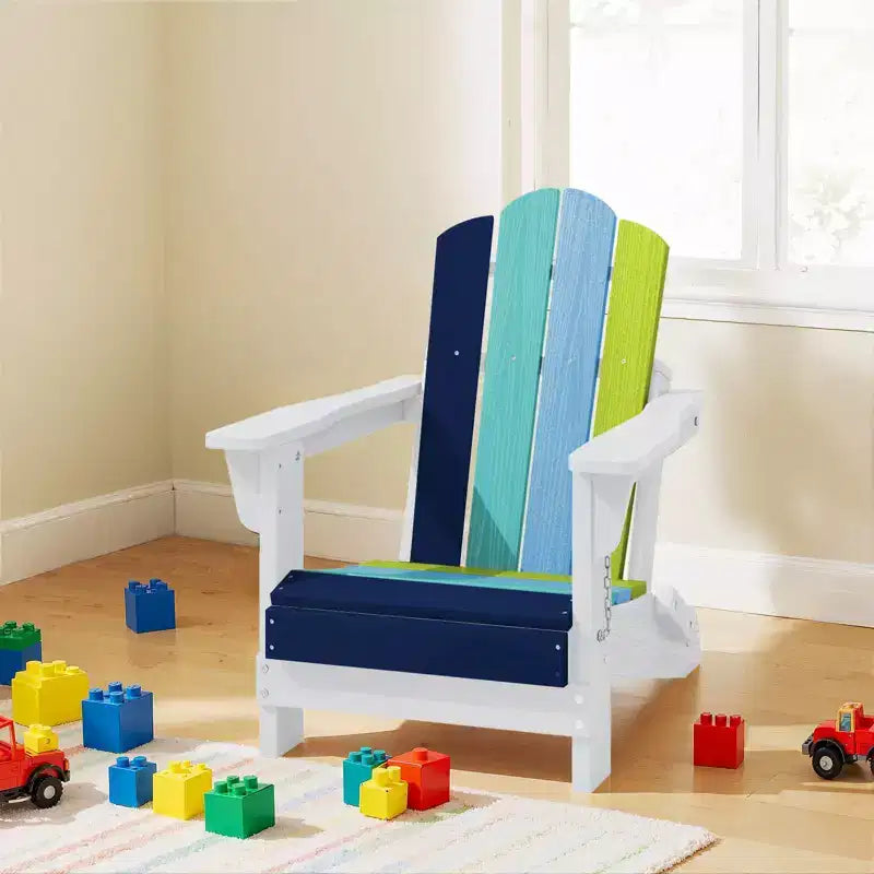 Hyleory Set di 4 Sedie Adirondack Pieghevoli per Bambini, Sedie da Esterno Durevoli in HDPE per Bambini