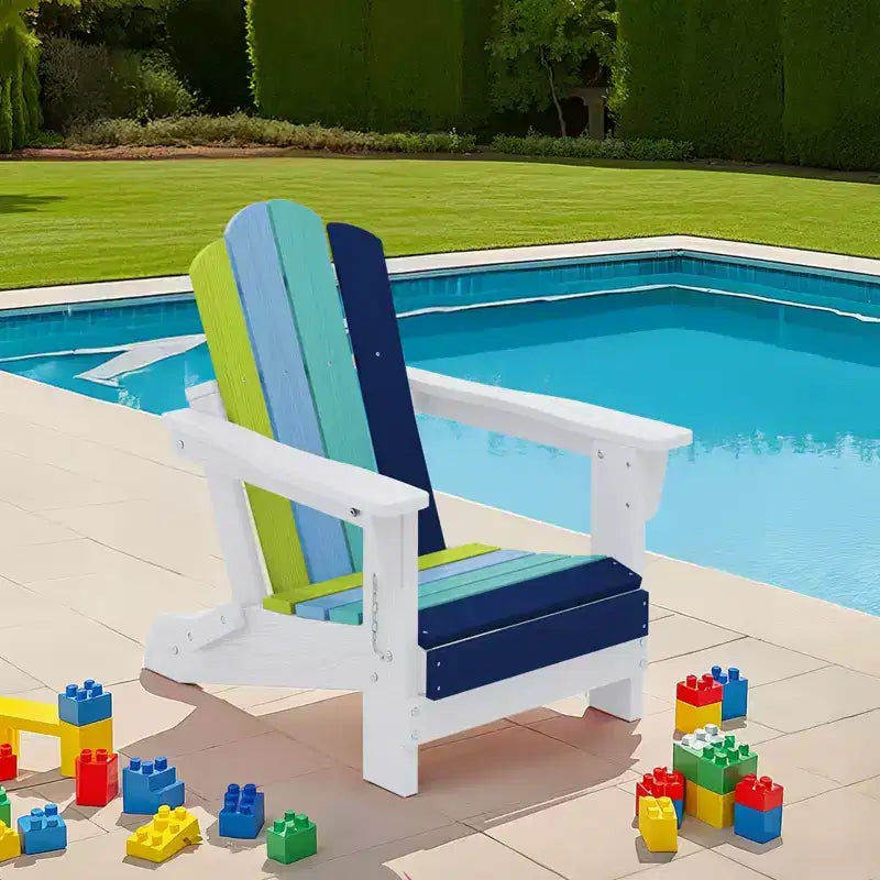 Hyleory Set di 4 Sedie Adirondack Pieghevoli per Bambini, Sedie da Esterno Durevoli in HDPE per Bambini