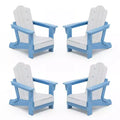 Hyleory Kids Foldable Adirondack Chair Set, 4-Piece  Durable HDPE Outdoor Chairs for Children