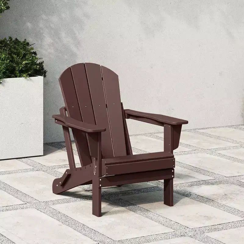Sedia Pieghevole da Esterno in Poly HDPE WestinTrends Malibu Adirondack