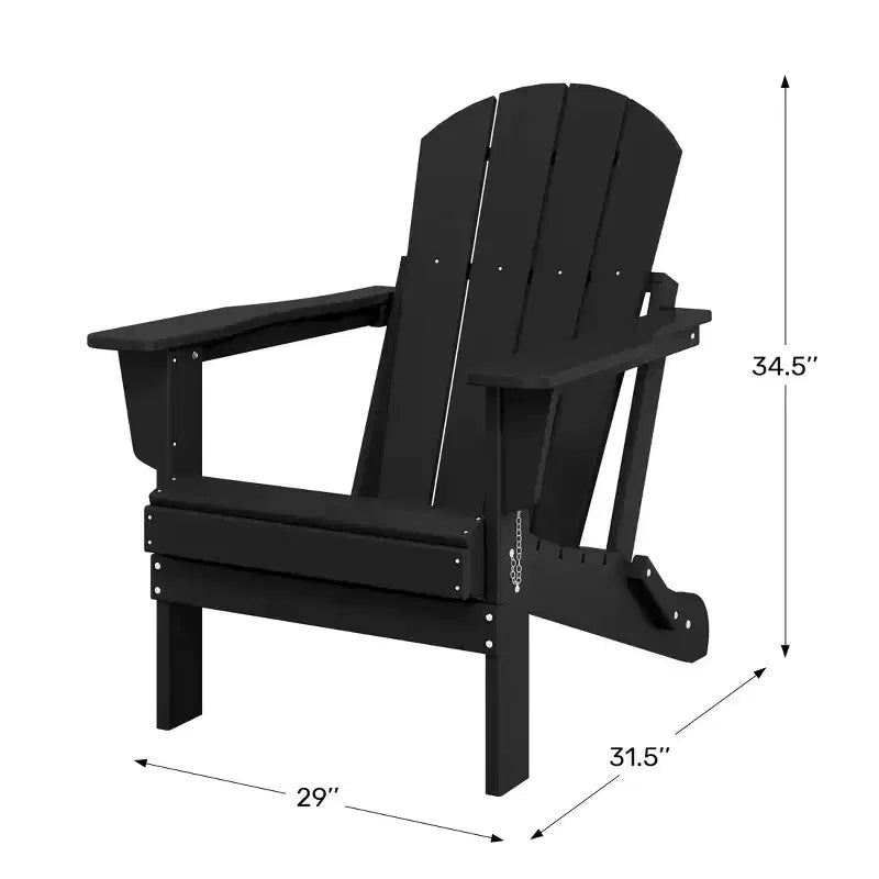 Sedia Pieghevole da Esterno in Poly HDPE WestinTrends Malibu Adirondack