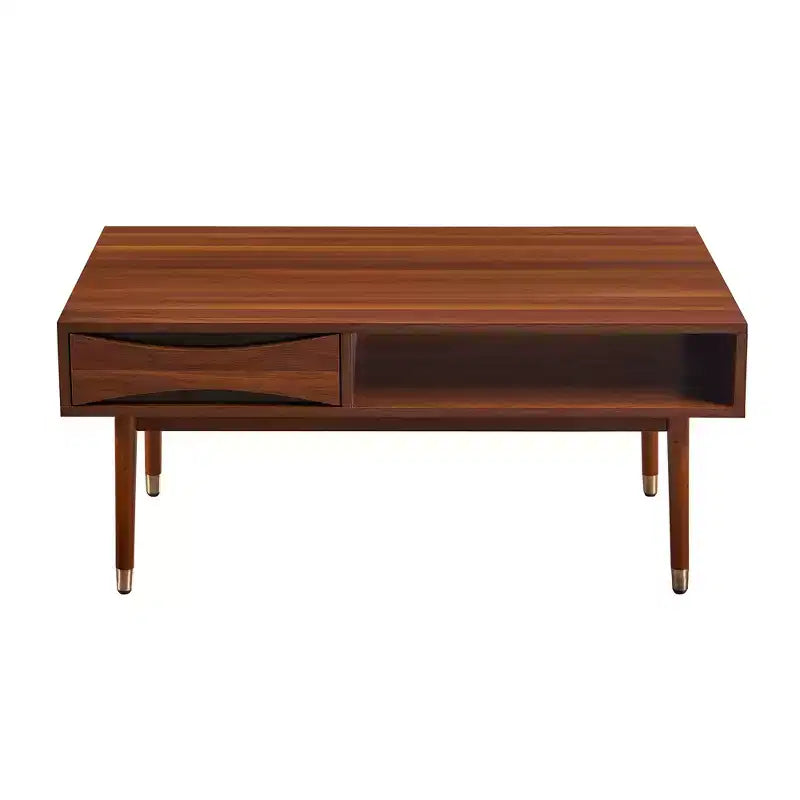 Tavolino da Caffè Dawson Mid-Century Modern con Cassetto e Ripiano