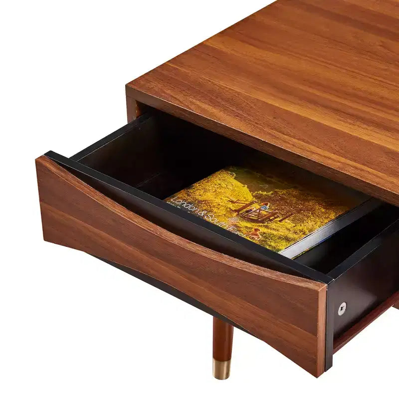 Tavolino da Caffè Dawson Mid-Century Modern con Cassetto e Ripiano