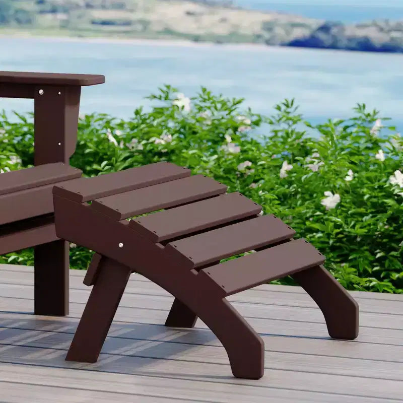 WestinTrends Repose-pieds Ottomane d'extérieur en PEHD Dylan Adirondack