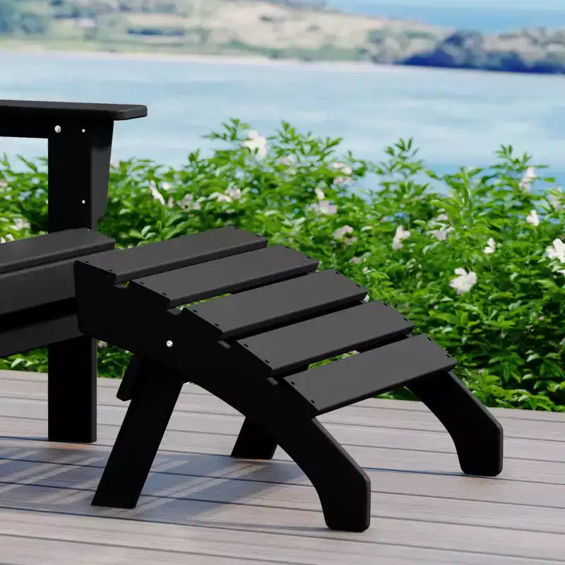 WestinTrends Repose-pieds Ottomane d'extérieur en PEHD Dylan Adirondack