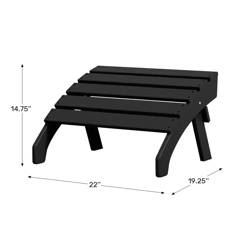 WestinTrends Repose-pieds Ottomane d'extérieur en PEHD Dylan Adirondack