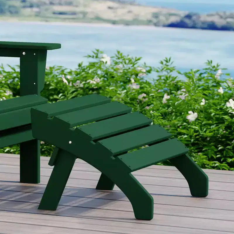 WestinTrends Repose-pieds Ottomane d'extérieur en PEHD Dylan Adirondack