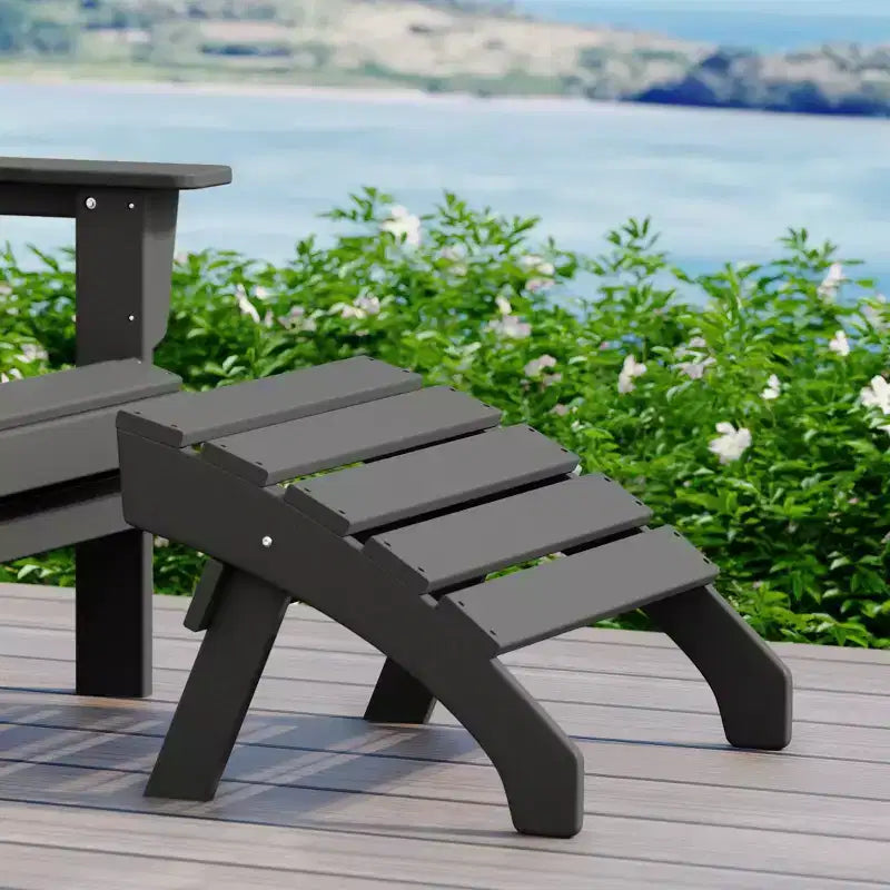 WestinTrends Repose-pieds Ottomane d'extérieur en PEHD Dylan Adirondack