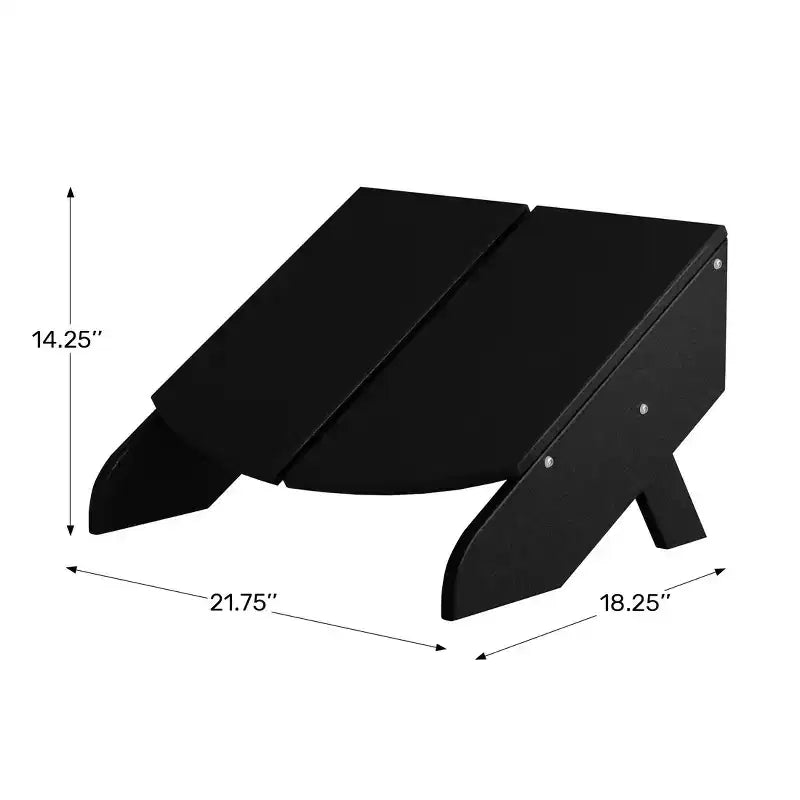 WestinTrends Riviera Pouf Pieghevole da Esterno in Plastica HDPE Stile Adirondack Moderno