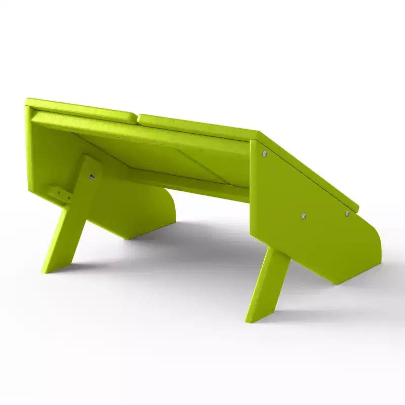 WestinTrends Riviera Pouf Pieghevole da Esterno in Plastica HDPE Stile Adirondack Moderno