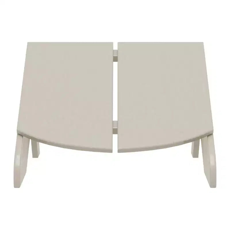 WestinTrends Riviera Pouf Pieghevole da Esterno in Plastica HDPE Stile Adirondack Moderno