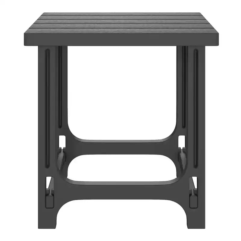 WestinTrends Azura, set da 2 sedie da patio Adirondack in plastica HDPE con tavolino laterale da 18 pollici