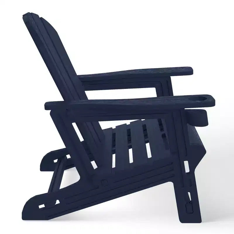 WestinTrends Azura, set da 2 sedie da patio Adirondack in plastica HDPE con tavolino laterale da 18 pollici