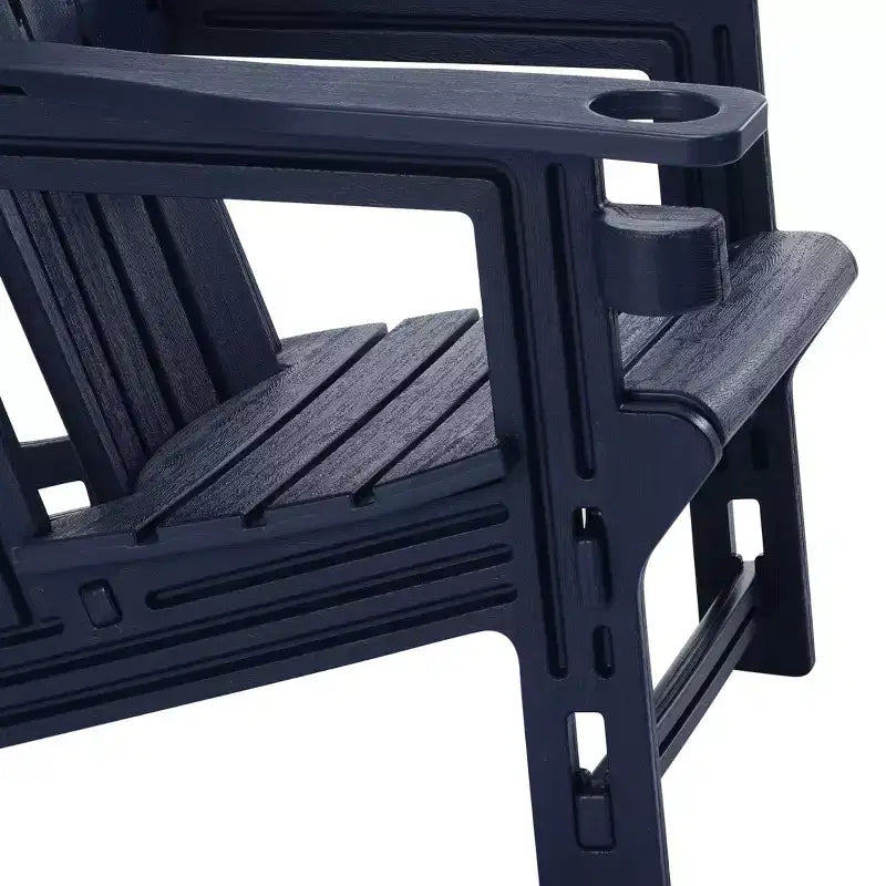 WestinTrends Azura, set da 2 sedie da patio Adirondack in plastica HDPE con tavolino laterale da 18 pollici