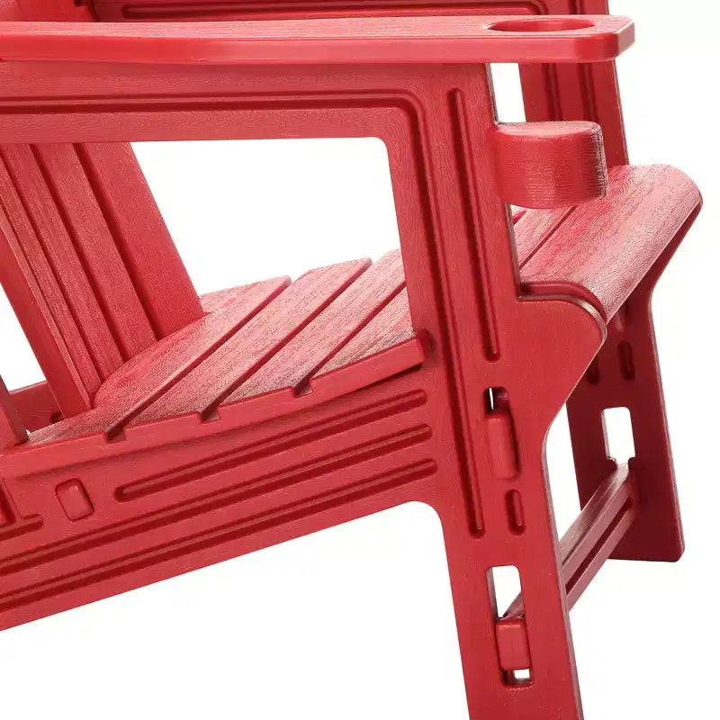 WestinTrends Azura, set da 2 sedie da patio Adirondack in plastica HDPE con tavolino laterale da 18 pollici