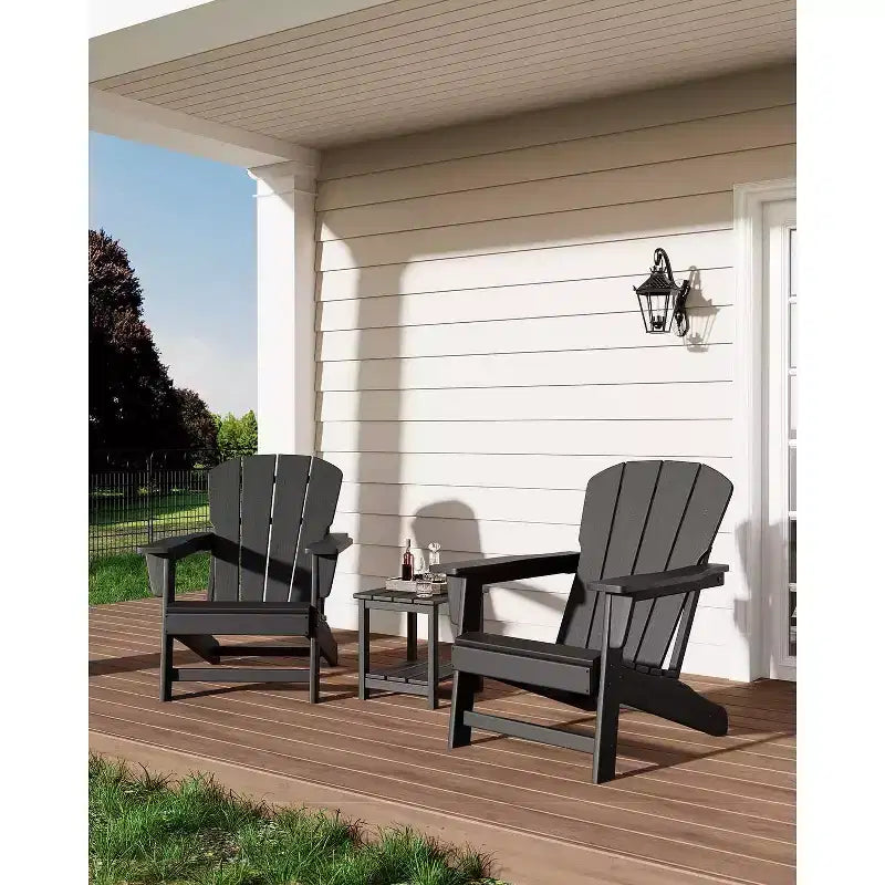 Sedie da Giardino Adirondack, Sedie da Esterno Resistenti alle Intemperie, Portata Massima 172 kg per Esterni, Patio, Prato, Giardino, Portico