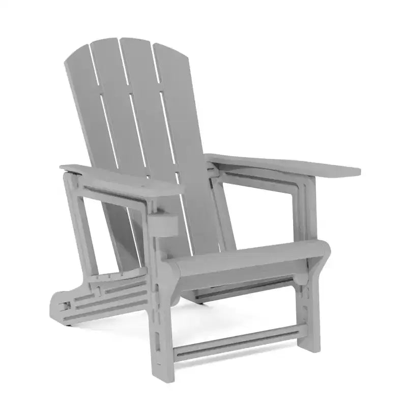 NAYSAYE Chaise longue de patio Adirondack avec porte-gobelet, pliable pour la détente en plein air, 22,3*30*36,4