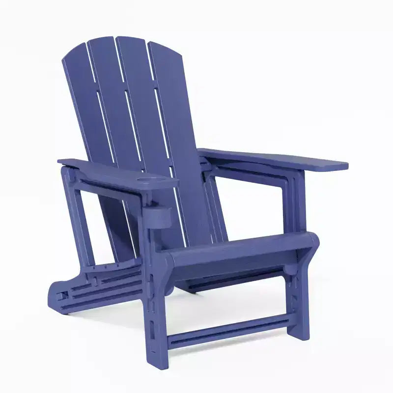 NAYSAYE Sedia a Sdraio da Giardino Adirondack con Portabicchieri, Design Pieghevole per il Relax all'Aperto, 22.3*30*36.4