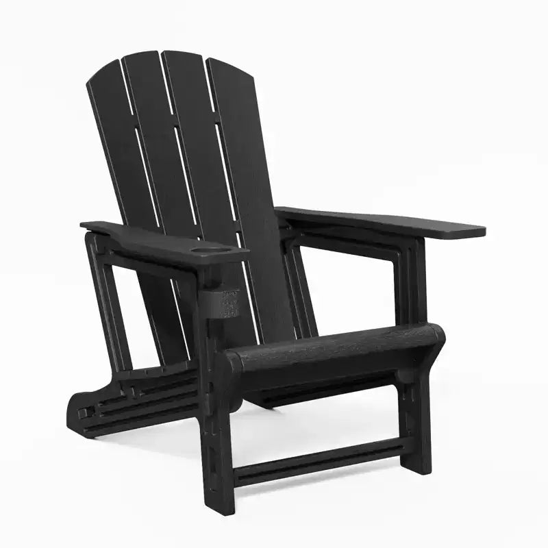 NAYSAYE Sedia a Sdraio da Giardino Adirondack con Portabicchieri, Design Pieghevole per il Relax all'Aperto, 22.3*30*36.4