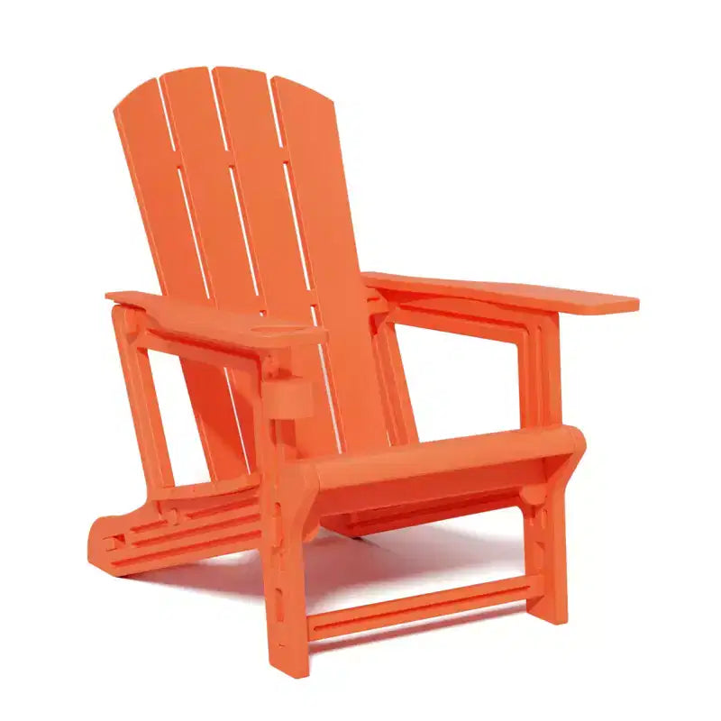 NAYSAYE Sedia a Sdraio da Giardino Adirondack con Portabicchieri, Design Pieghevole per il Relax all'Aperto, 22.3*30*36.4