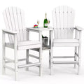 Karl Home | 2-Piece Outdoor Adirondack Bar Chairs with Removable Trays